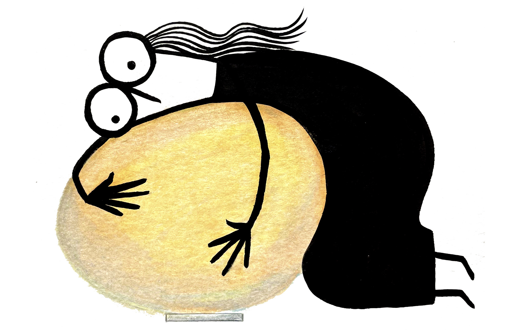 Fausto Gilberti’s big-eyed characters meet Foscarini lamps