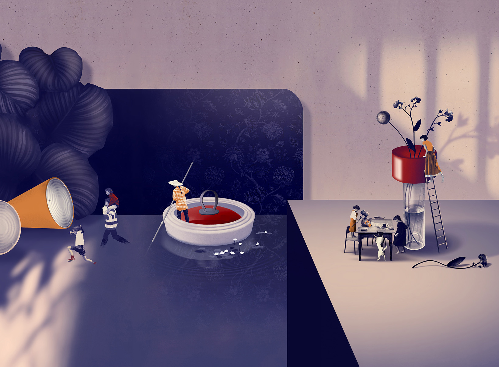Francesca Gastone’s Surreal Microcosms with Foscarini Lamps